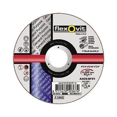 kotúč rezný FLEXOVIT oceľ inox,115x1,0 mm