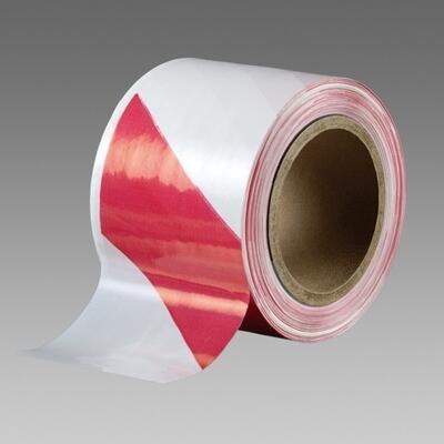 páska bariérová červeno-biela 100 mm 100 m