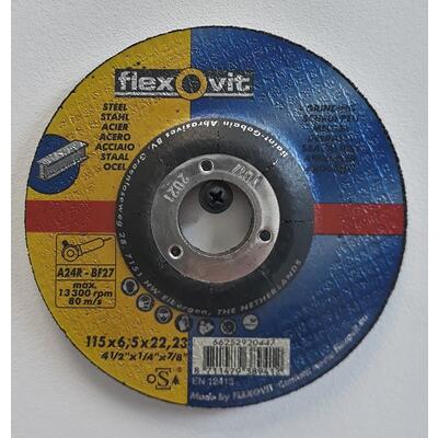 kotúč brúsny FLEXOVIT oceľ,115x6,5 mm